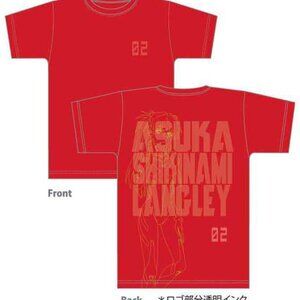 NEW Rebuild of Evangelion T-Shirt Asuka Red Large UNISEX